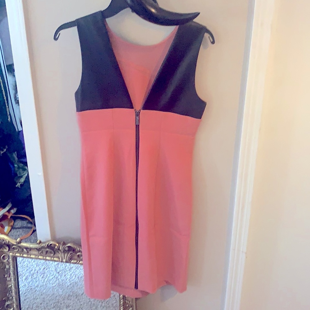New Armani Zip front Leather top Pretty in Pink 👛